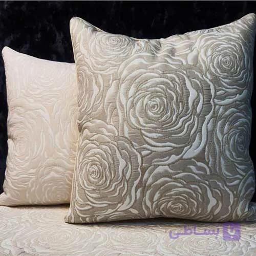 کوسن 45*45 ژاکارد پنبه نسکافه ای