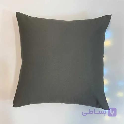 کوسن 45*45 با روکش زیپی (پارچه مبلی نرم و لطیف) رنگ طوسی تیره