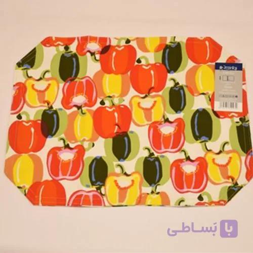 زیر بشقابی پارچه ای طرح فلفل دلمه
