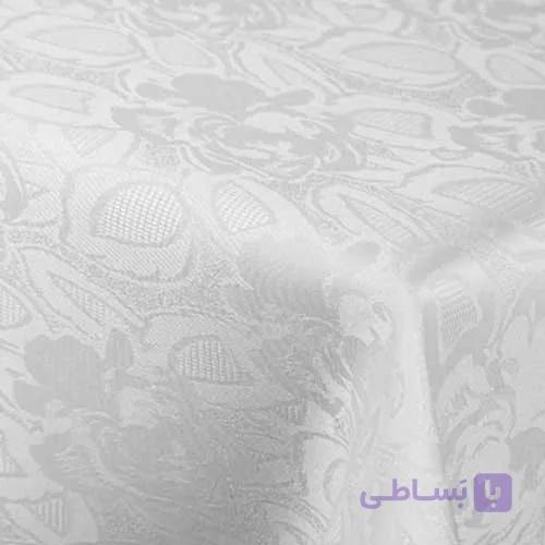 رومیزی ژاگارد مربع 100*100 رز کرم — تصویر 1