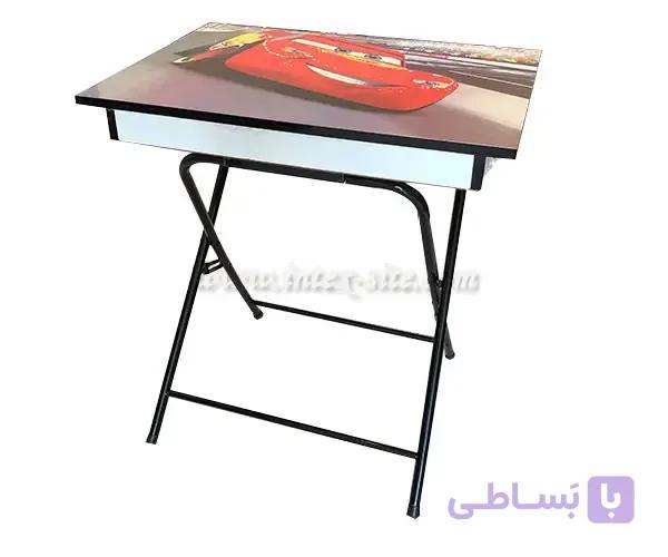 میز تحریر تاشو پسرانه کشودار طرح ماشین ها