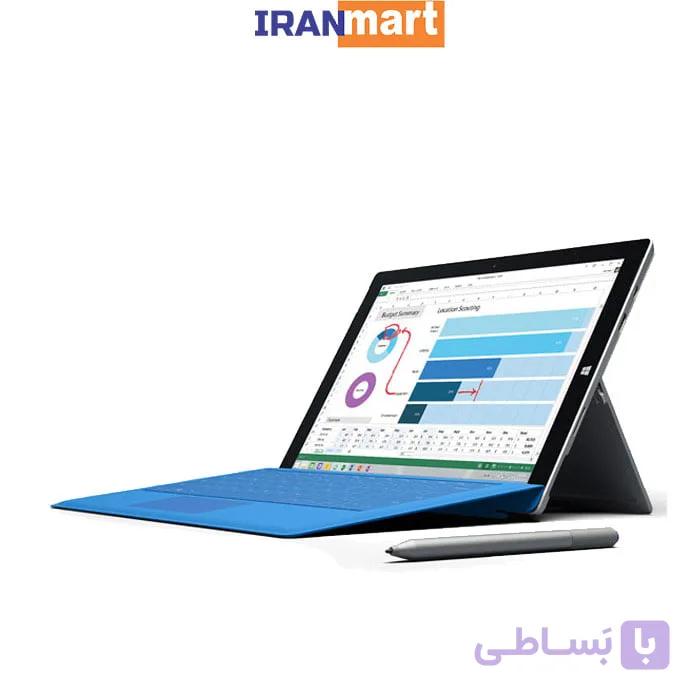 تبلت استوک مایکروسافت سورفیس پرو 3 مدل Surface Pro 3 – i5 8G 256GSSD + کیبوردزیباMicrosoft Surface Pro 3 convertible 2-in-1 laptop