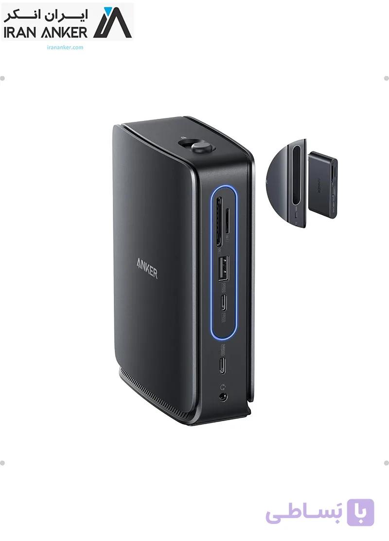 هاب پیشرفته انکر Anker Nano Laptop Docking Station with Detachable Hub13-in-1 USB-C مدل A83C3 — تصویر 1