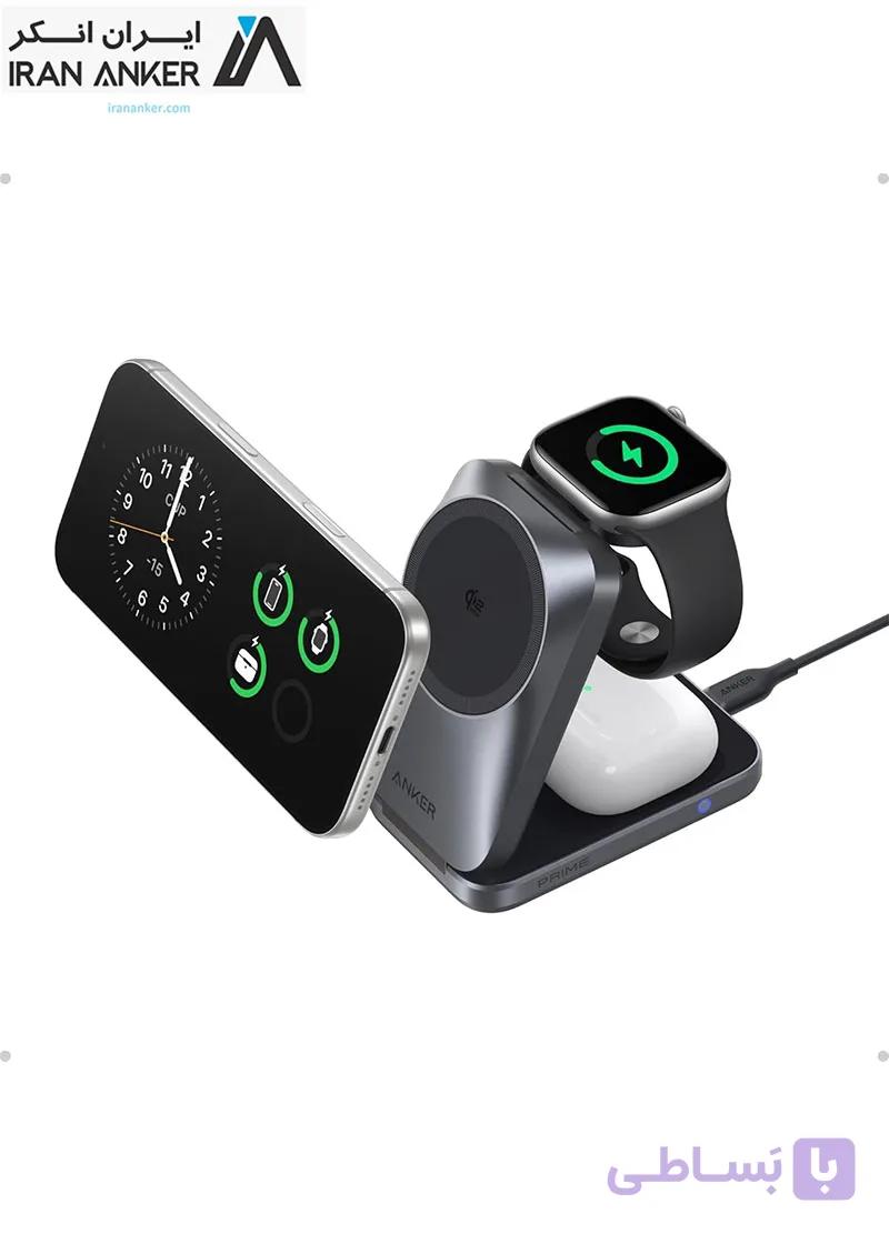 شارژر بی سیم مگنتی انکر Anker Prime Foldable MagSafe Charger 3-in-1 25W Qi2.2 مدل B25N1 — تصویر 1
