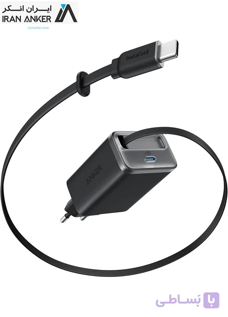 شارژر انکر بهمراه کابل متصل Anker Nano USB C Charger Block 35W Max 2-Port مدل A2658 — تصویر 1