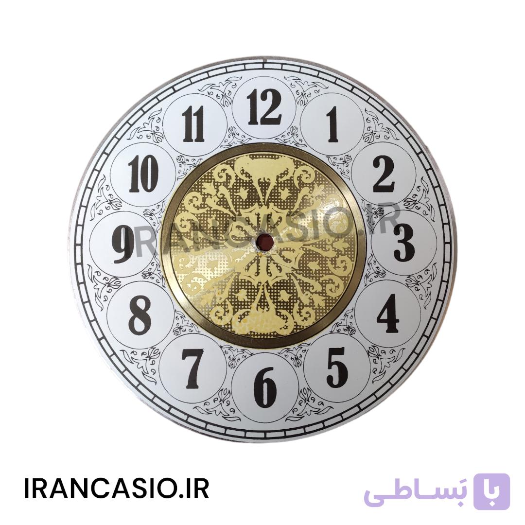 صفحه ساعت دیواری فلزی کلاسیک با قطر ۲۳.۴ سانتی‌متر — تصویر 1