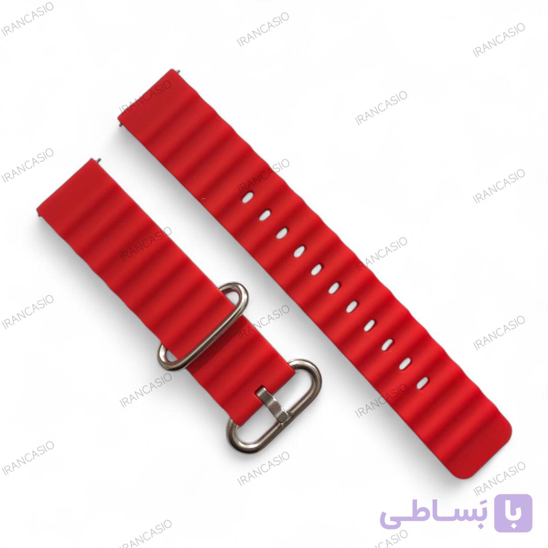 بند رابر ساعت هوشمند قرمز | سایز 20 میلی‌متر