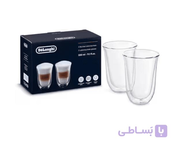 ست ۲ عدد لیوان لاته ماکیاتو دلونگی DLSC312