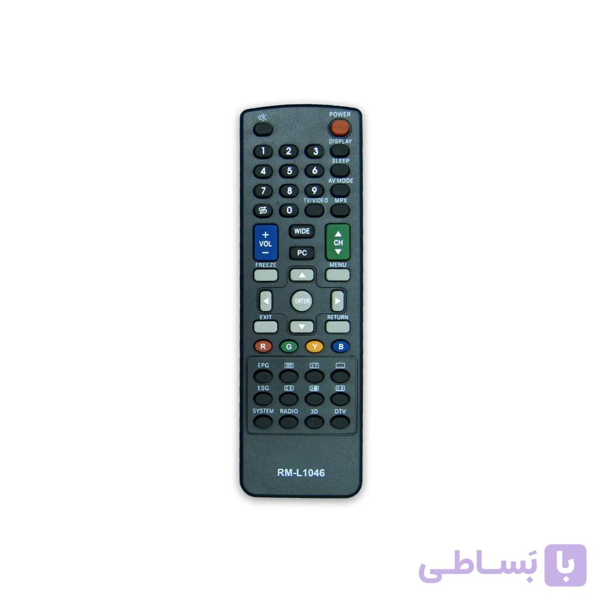 کنترل تلویزیون ال ای دی LED شارپ مدل RM-L1046 (مادر-HUAYU)