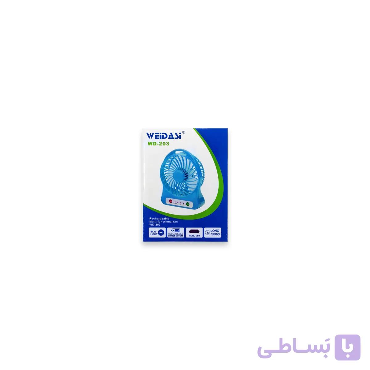 پنکه رومیزی شارژی وی دا سی مدل WD-203 — تصویر 1