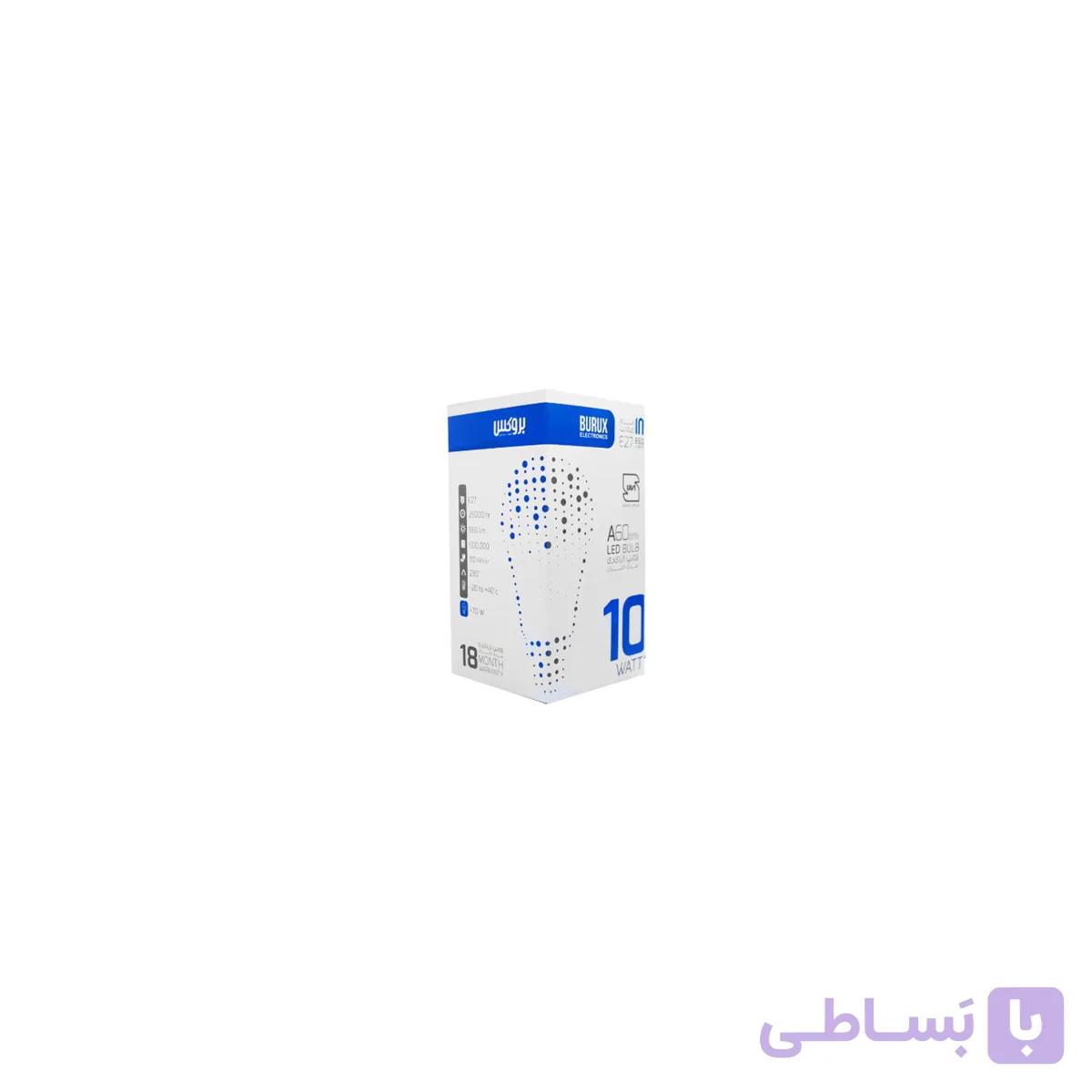 پک 3 عددی لامپ ال ای دی  10 وات حبابی بروکس BURUX مدل E27 — تصویر 1