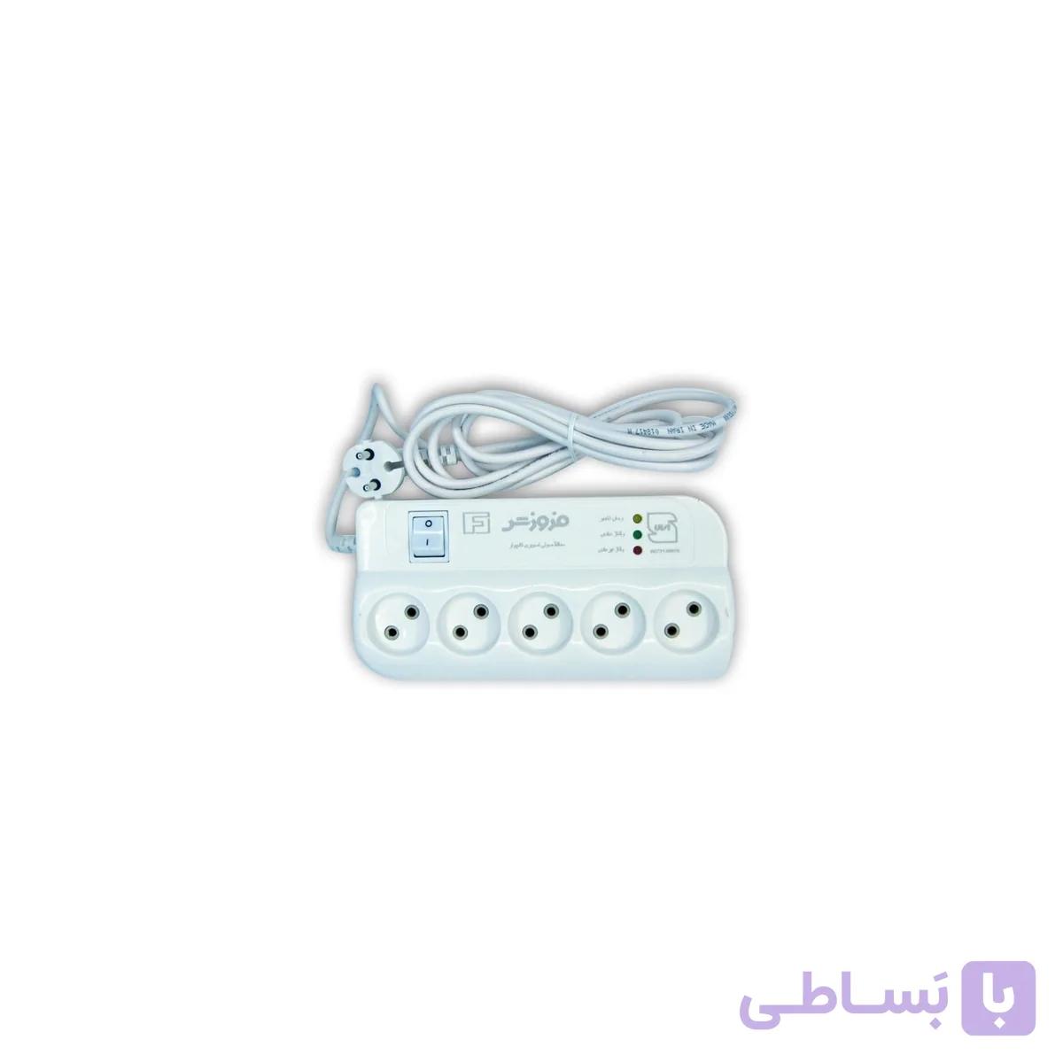 محافظ برق 5 خانه فروزش مدل FR250 با 3 متر سیم مخصوص صوتی، تصویری — تصویر 1