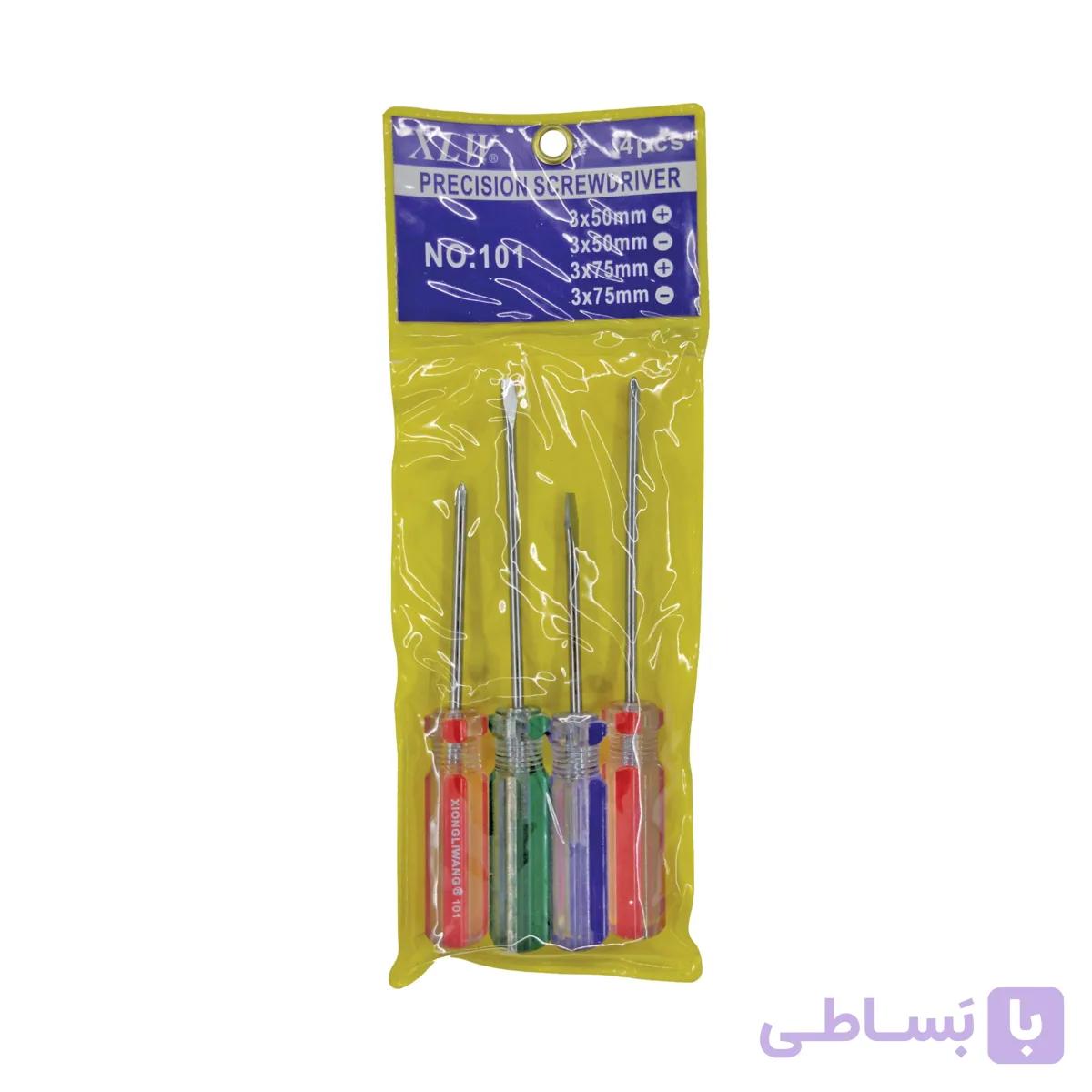 مجموعه 4 عددی پیچ گوشتی ترمینالی دوسو و چهارسو XLW مدل 101 — تصویر 1