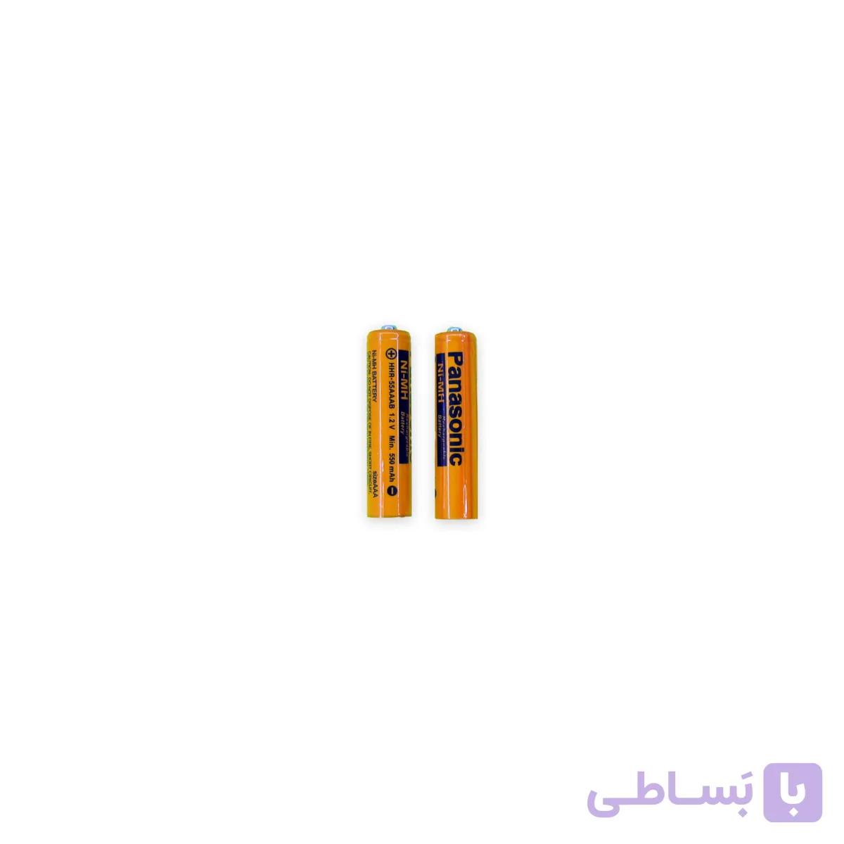 یک جفت باطری نیم قلم شارژی تلفن پاناسونیک PANASONIC اصلی