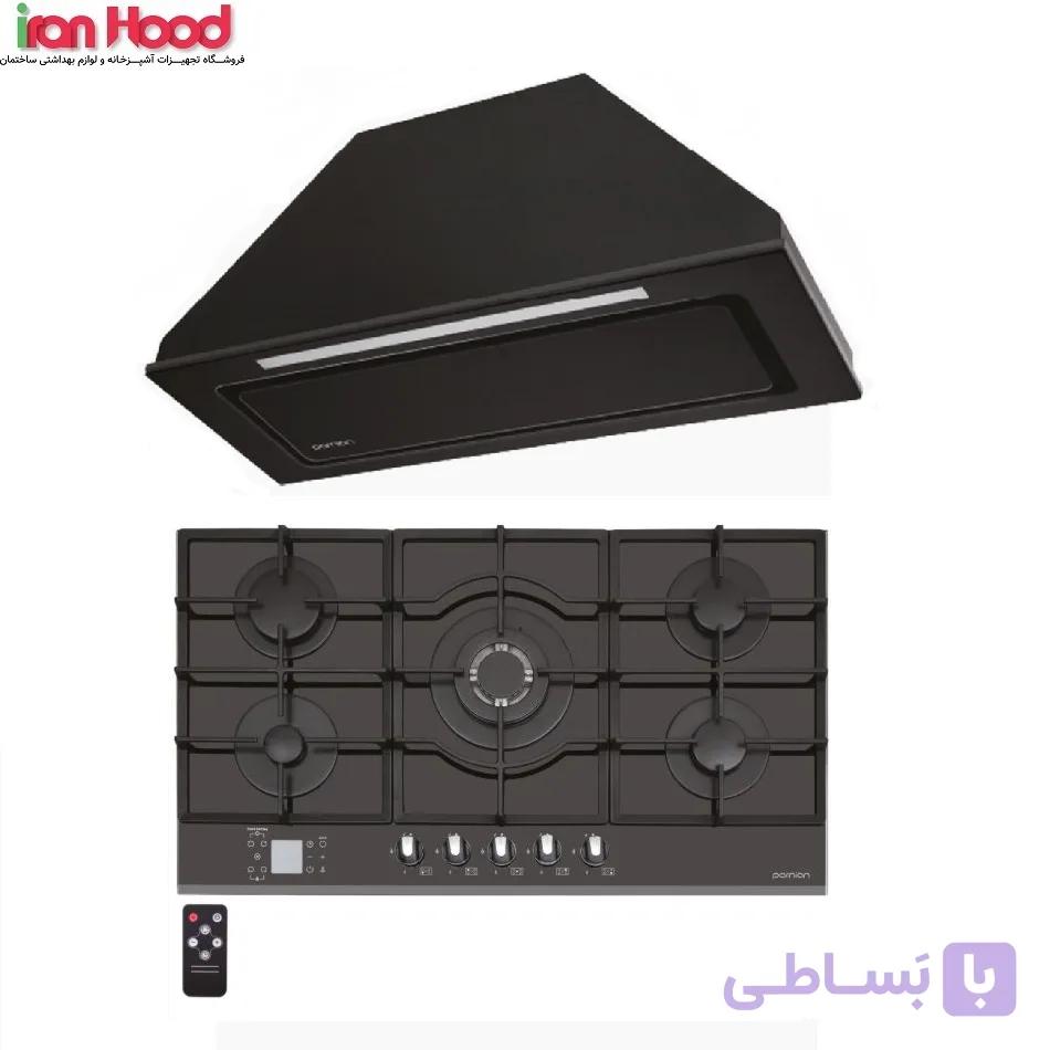 ست اجاق گاز صفحه ای 5213RF و هود 4708RF پرنیان استیل — تصویر 1