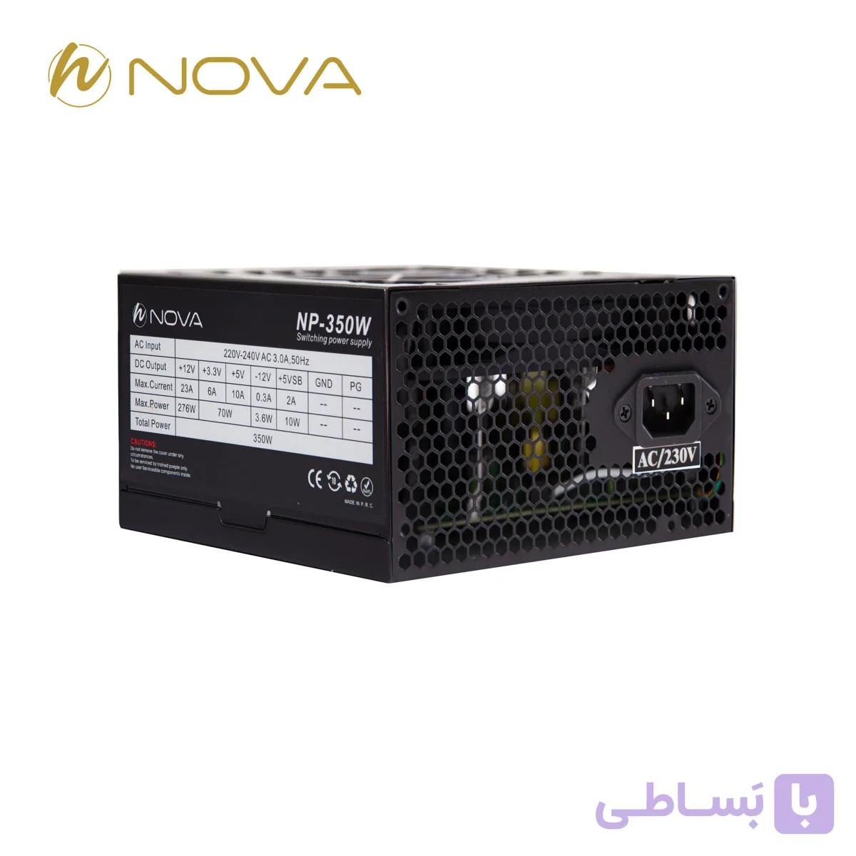 پاور کامپیوتر 350W مدل NP-350 نوا Nova
