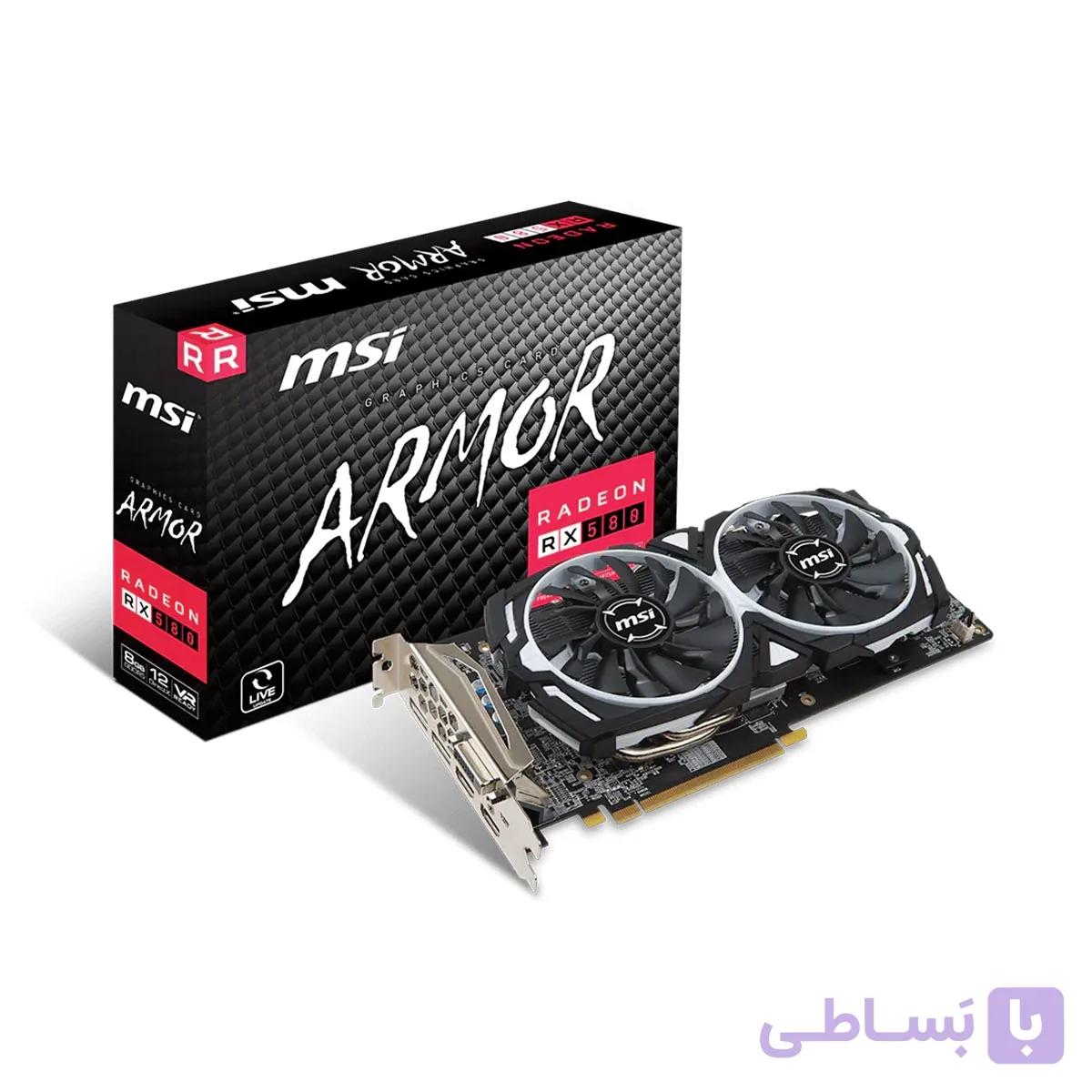 كارت گرافيک MSI RX 580 Armor 8GB  ( در حد نو ) — تصویر 1