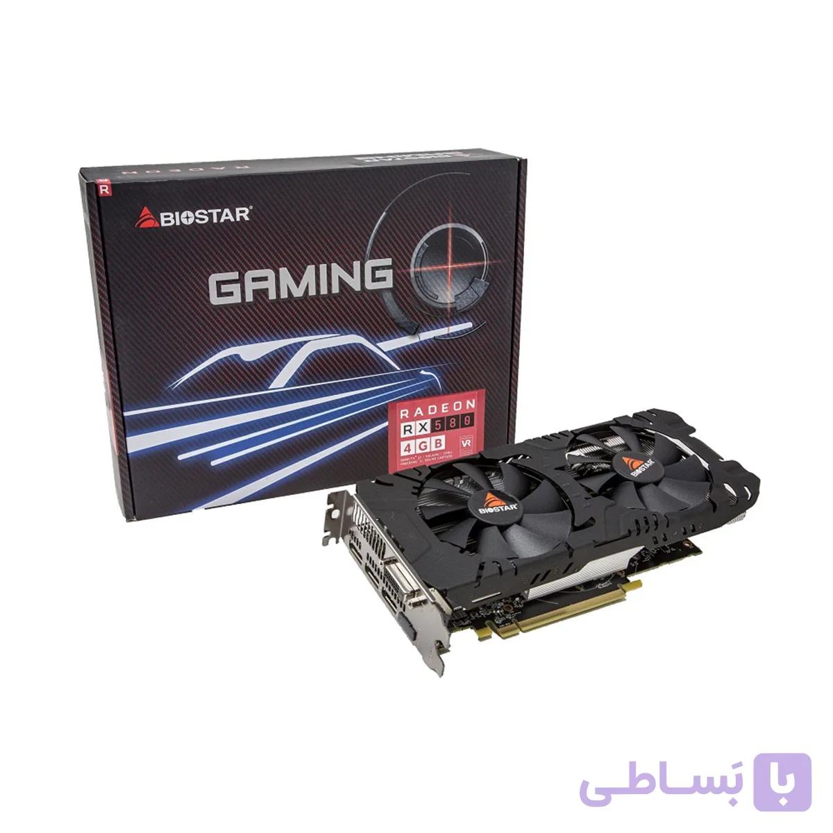 کارت گرافیک BIOSTAR RX 580 4GB ( در حد نو ) با جعبه — تصویر 1
