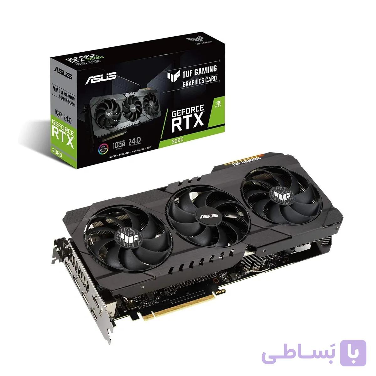 کارت گرافیک ASUS TUF RTX 3080 GAMING OC 10GB  ( در حد نو ) با جعبه — تصویر 1
