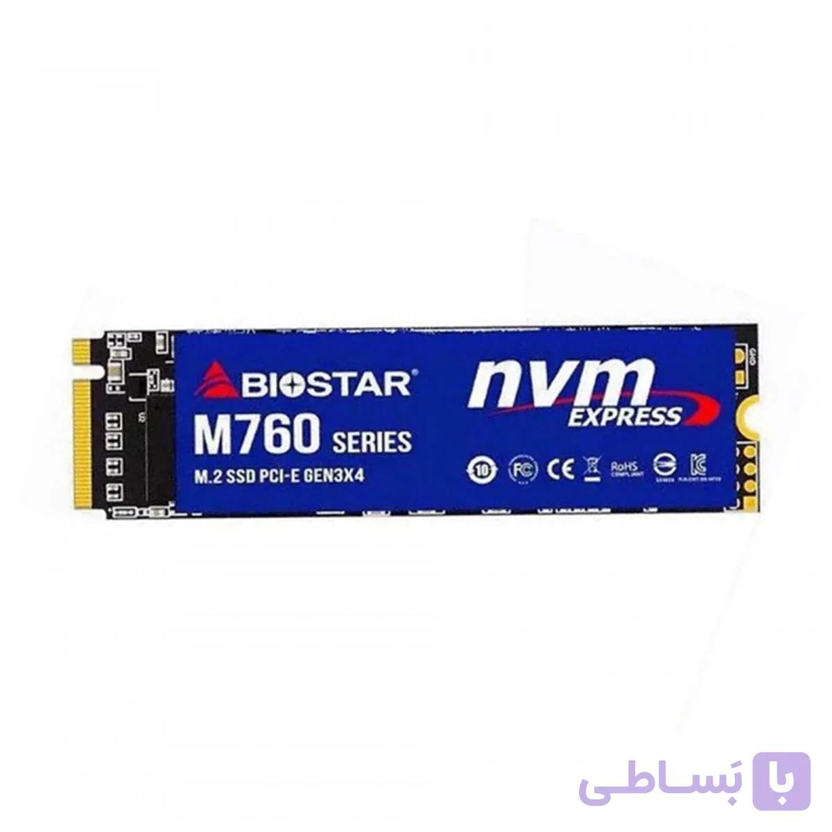 حافظه SSD NVMe اینترنال BIOSTAR M760 512GB ( در حد نو )