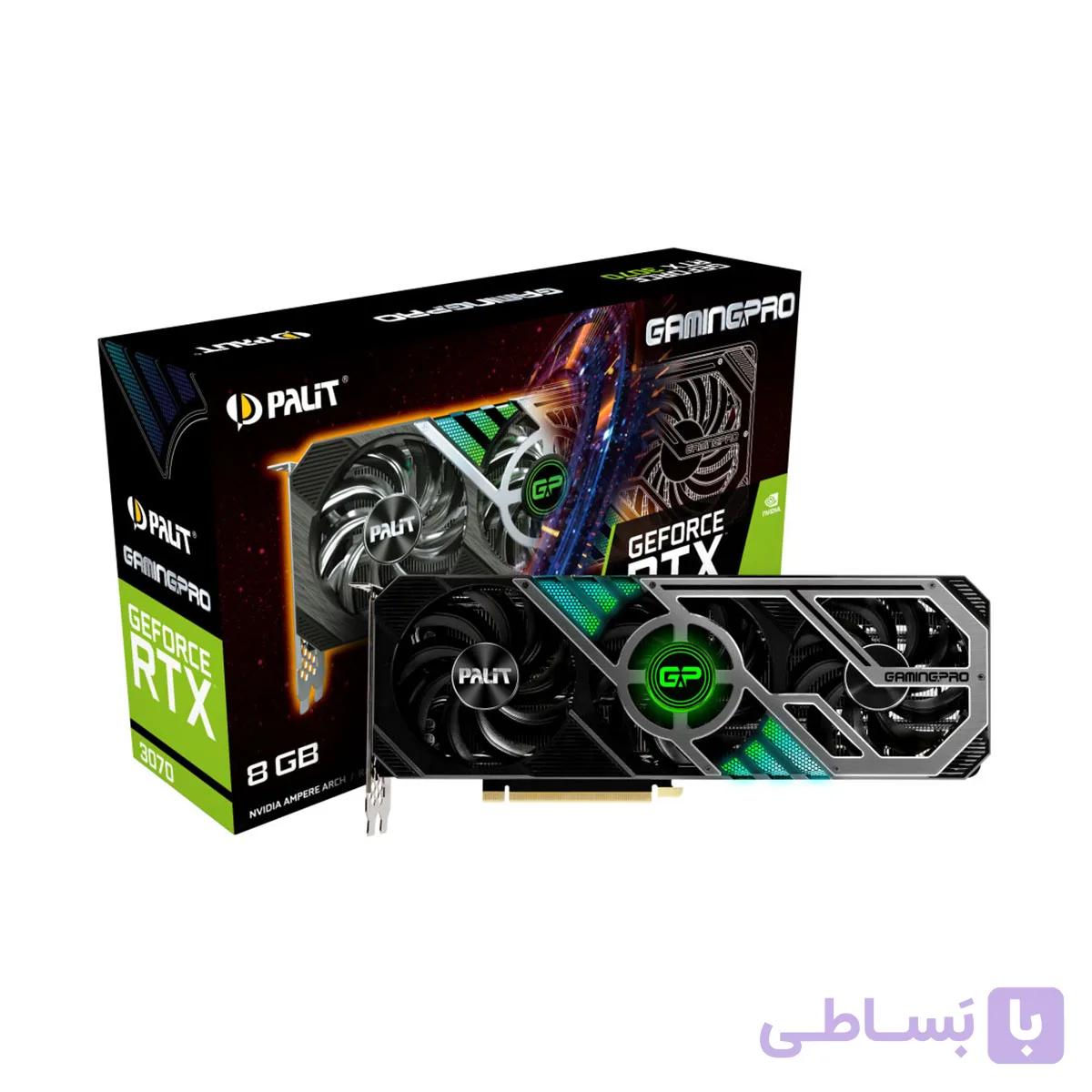 کارت گرافیک PALIT RTX 3070 Gaming Pro 8GB ( در حد نو ) با جعبه — تصویر 1