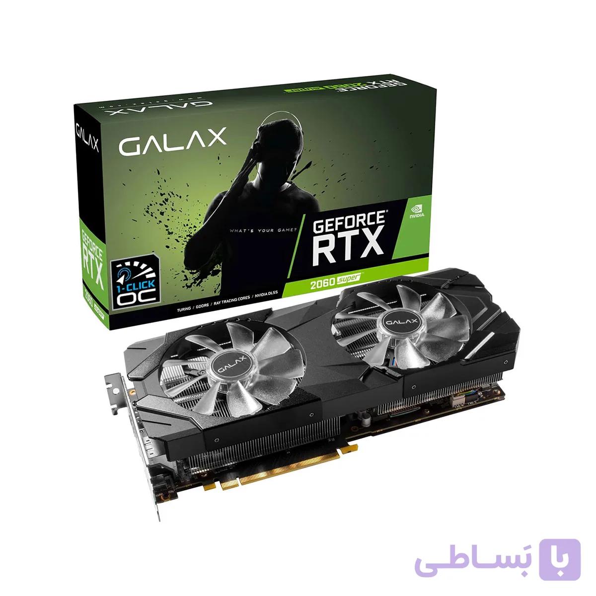 کارت گرافیک GALAX RTX 2060 SUPER EX 1 CLICK OC 8GB ( در حد نو ) با جعبه — تصویر 1
