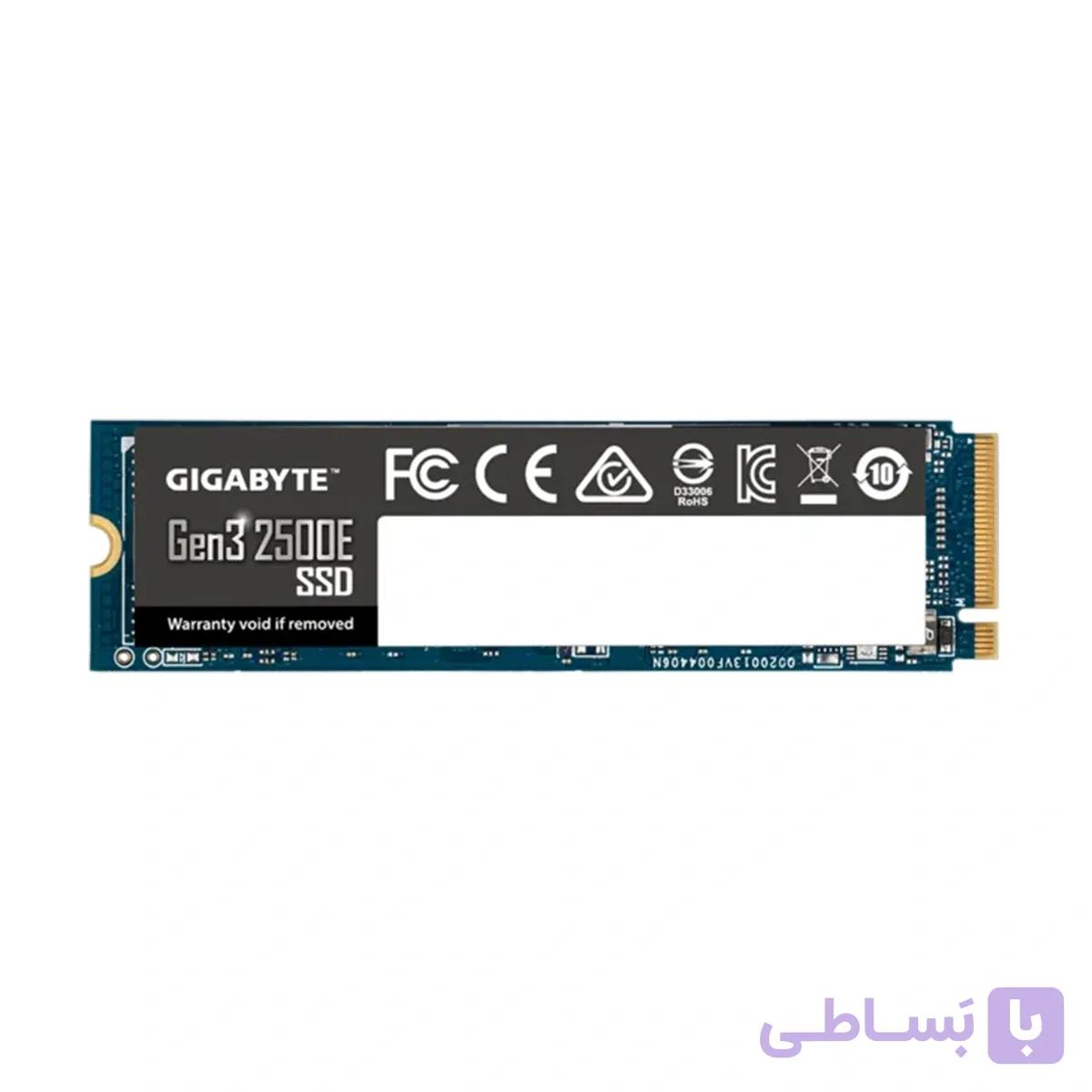 حافظه SSD NVMe اینترنال GIGABYTE 2500E 500GB ( در حد نو )