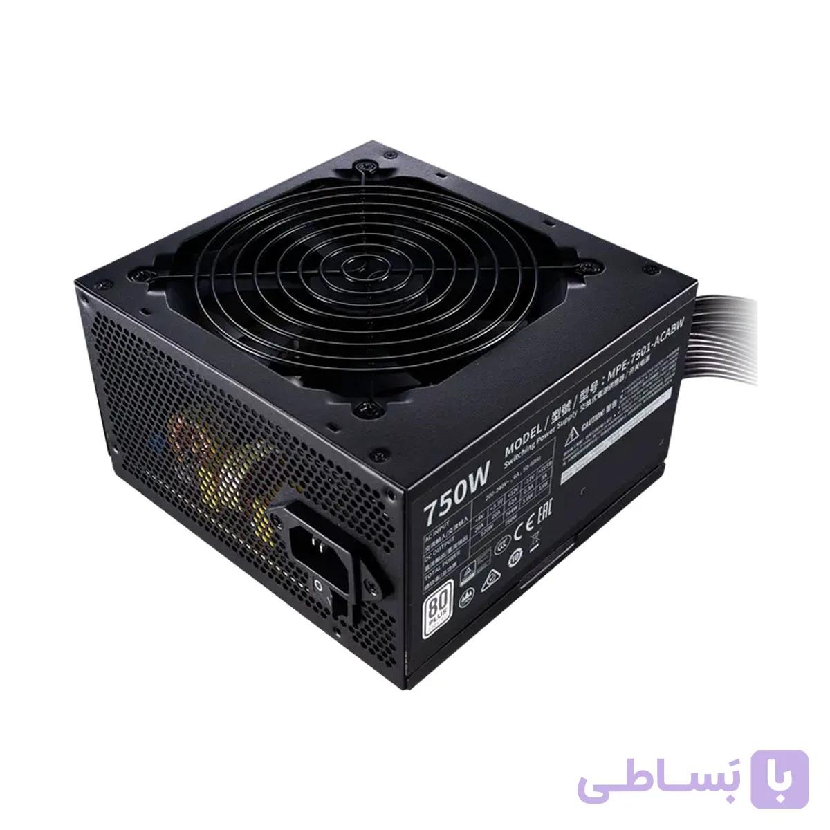 منبع تغذیه COOLER MASTER 750 WHITE ( در حد نو ) با جعبه — تصویر 1