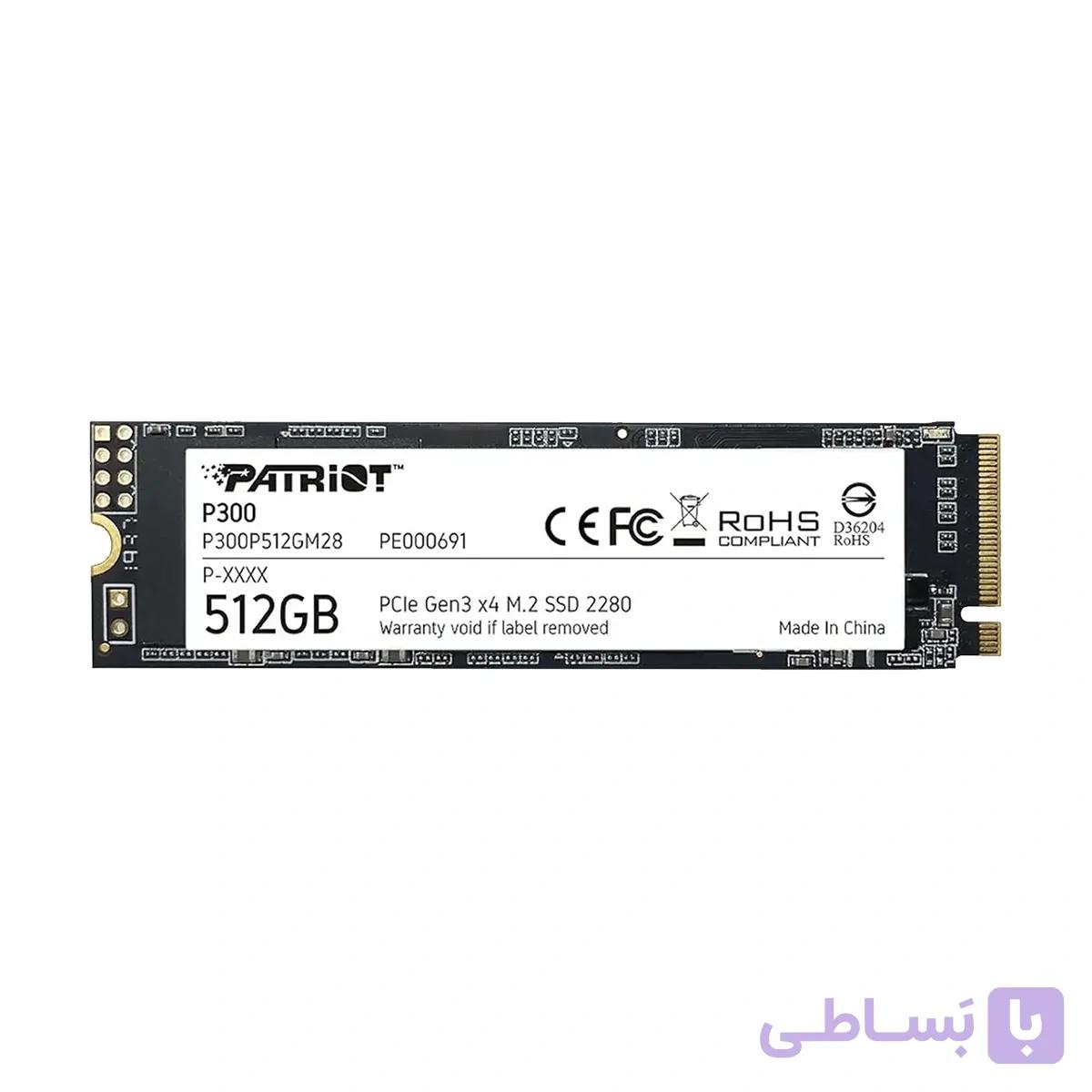 حافظه SSD NVMe اینترنال PATRIOT P300 512GB ( در حد نو )
