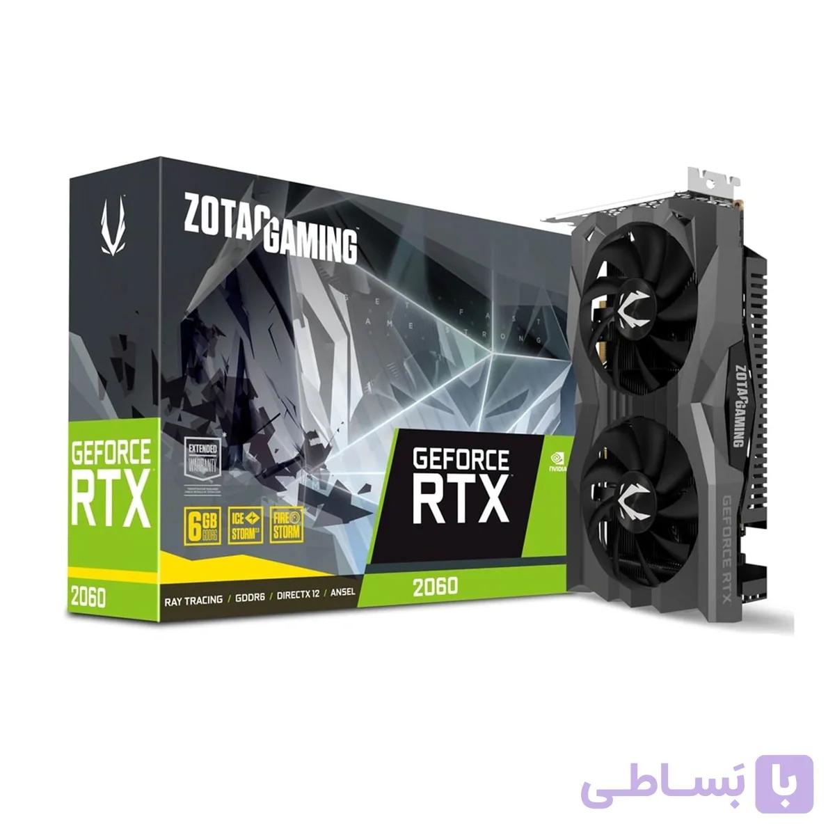 کارت گرافیک ZOTAC RTX 2060 6GB GAMING ( در حد نو ) با جعبه — تصویر 1