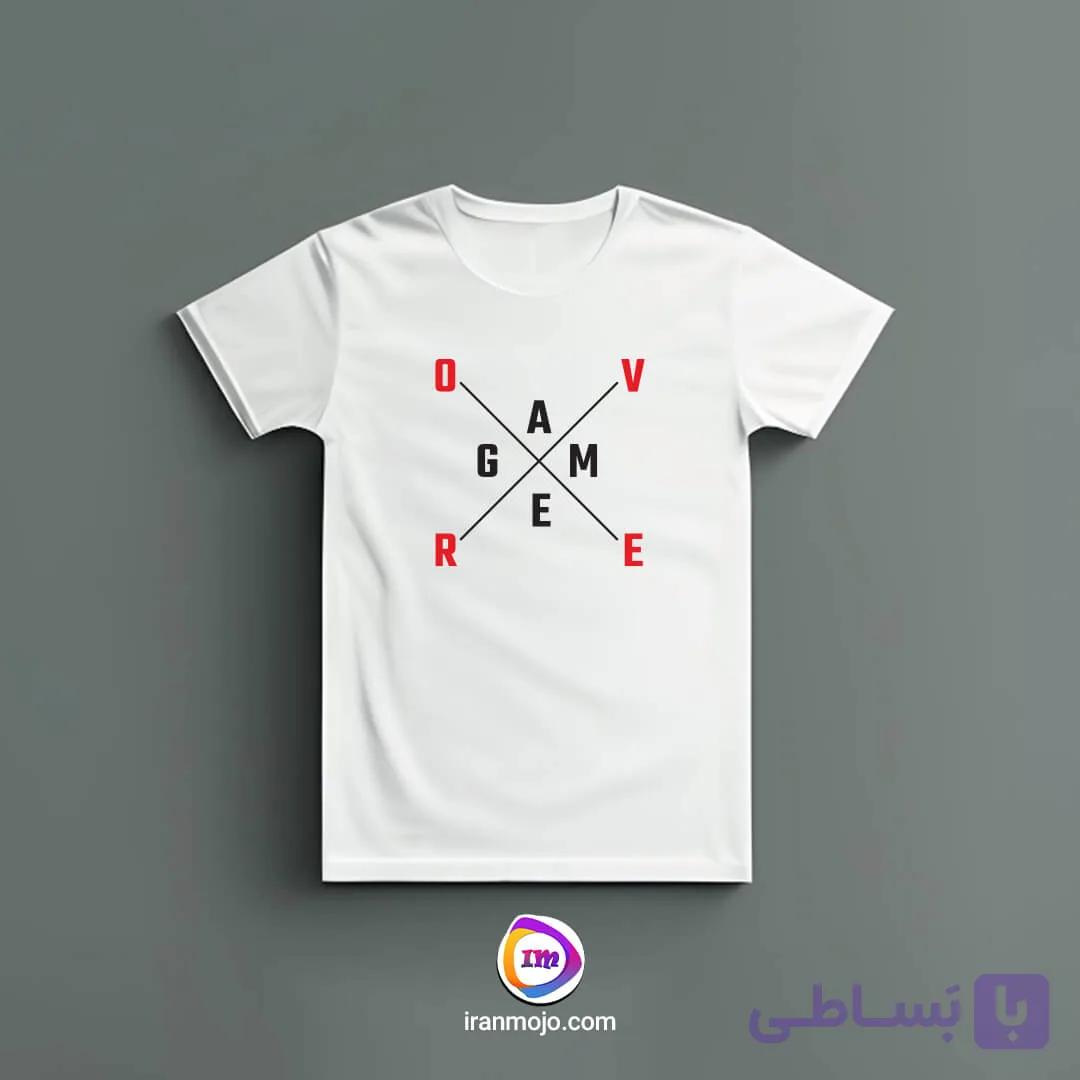 تیشرت با طرح نوشته گیم اور