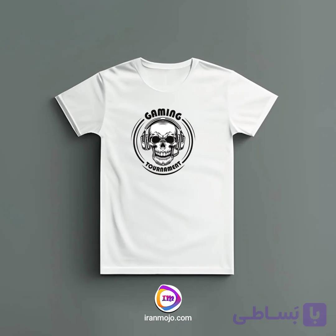 تیشرت با طرح زامبی و نوشته گیمینگ تورنمنت