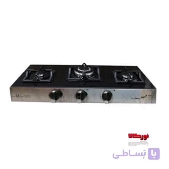 اجاق گاز رومیزی سه شعله ترموکوبل دار آتشگر مدل 1007S