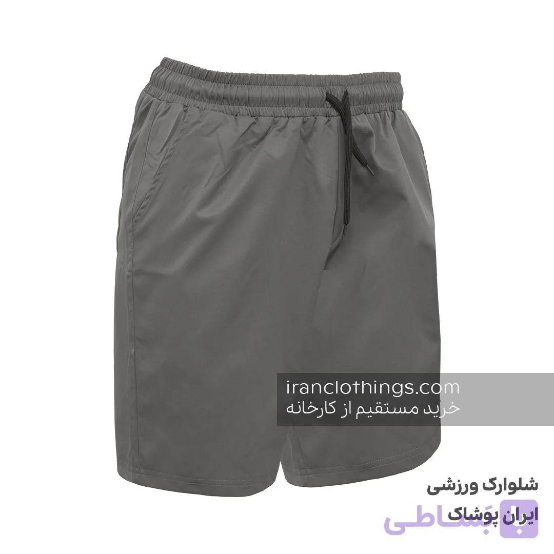 شلوارک ورزشی مردانه طوسی — تصویر 1