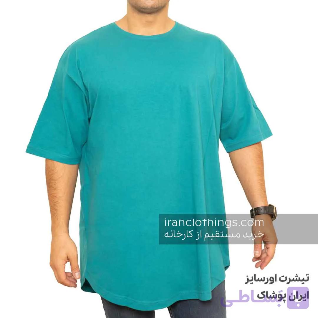تیشرت اورسایز سبز کله غازی oversize — تصویر 1