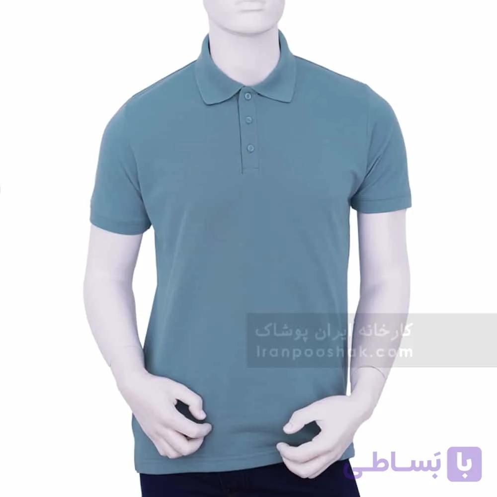 پولوشرت ساده مردانه آبی توسی — تصویر 1