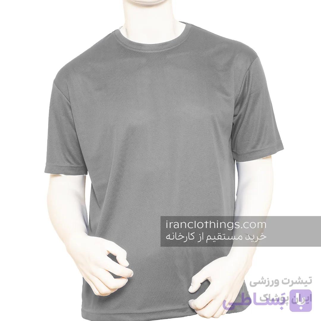 تیشرت ورزشی طوسی روشن — تصویر 1