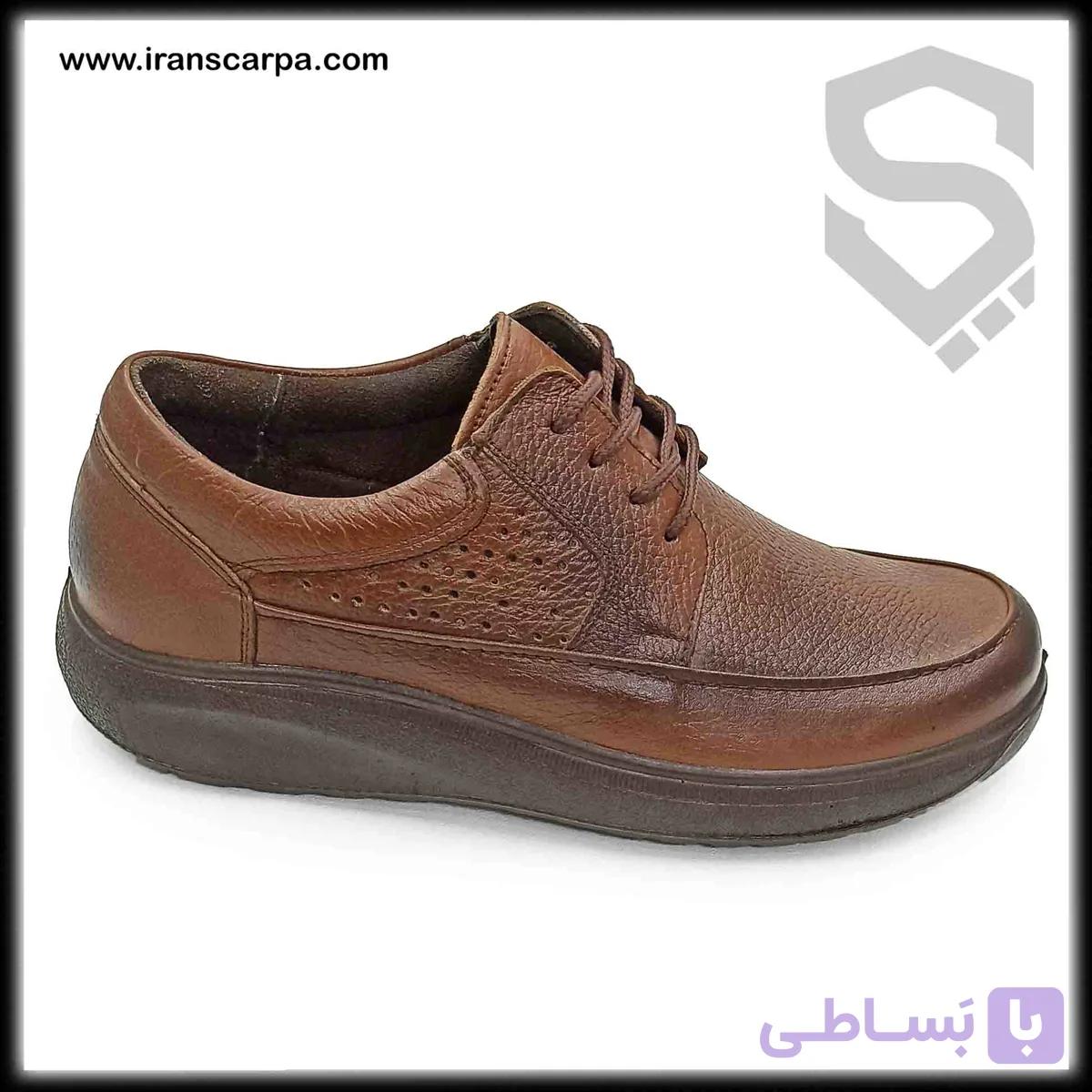 کفش چرم مردانه طبی مدل داما بندی — تصویر 1