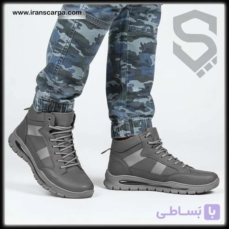 نیم بوت چرم مردانه مدل ویرا — تصویر 1