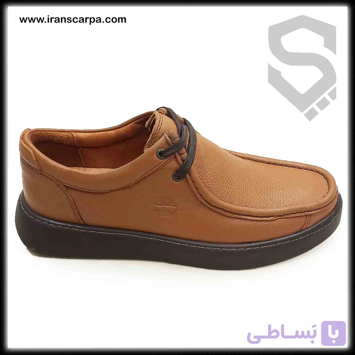 کفش چرم مردانه کالج مدل ایشا — تصویر 1