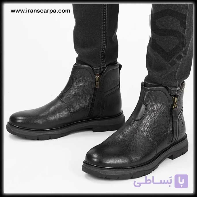 بوت چرم مردانه تبریز مدل ارموس — تصویر 1