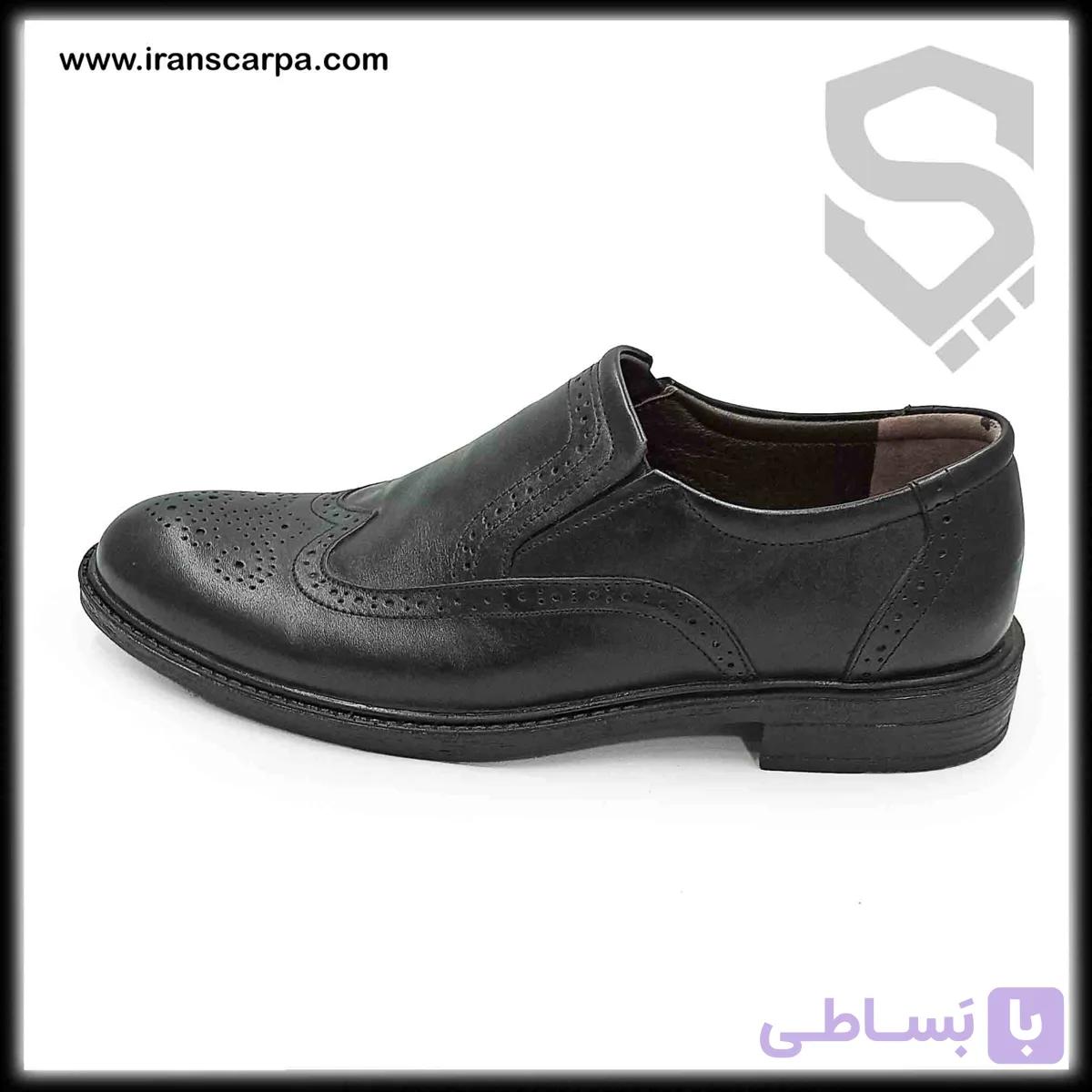 کفش چرم مردانه مجلسی مدل ریکوما بی بند — تصویر 1