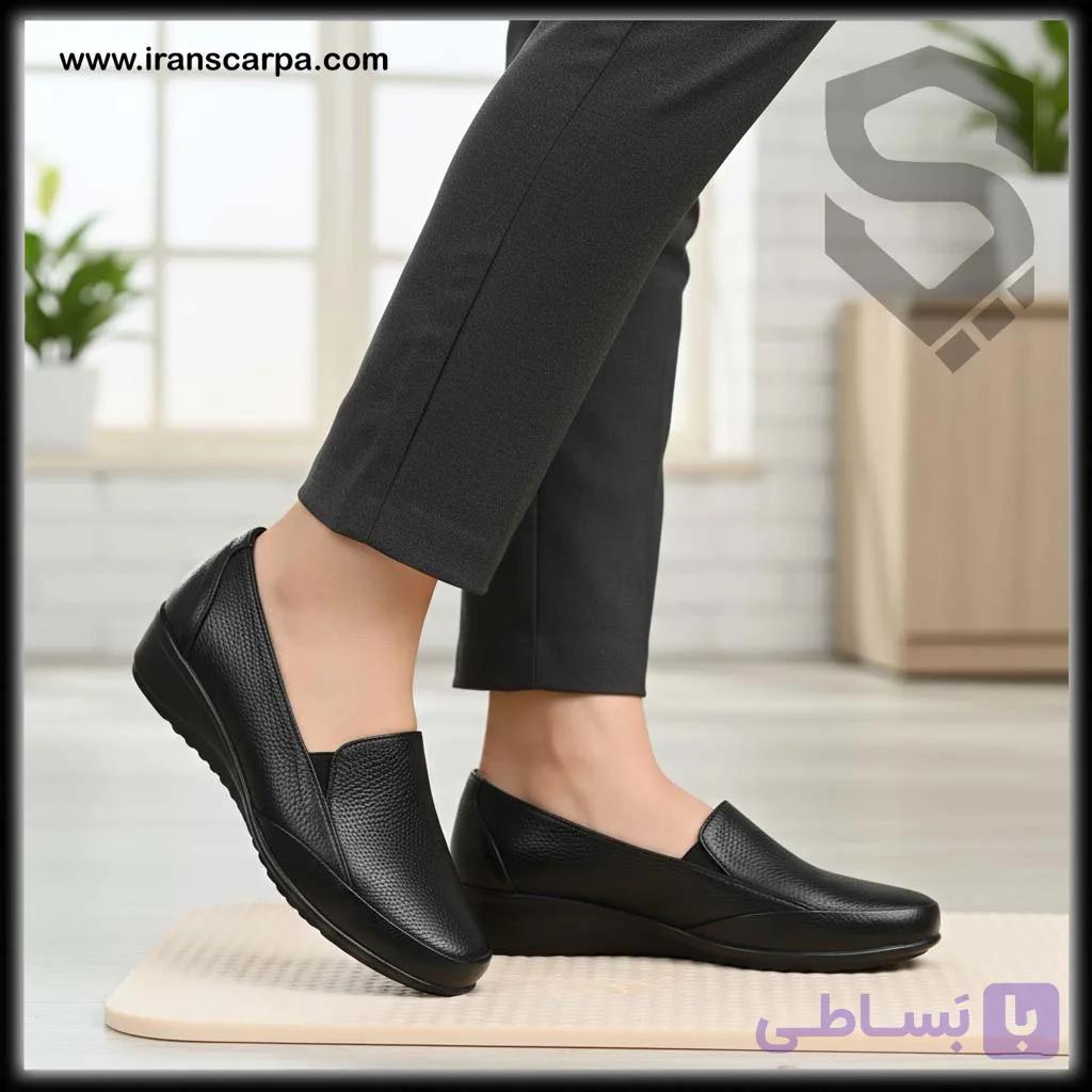 کفش چرم زنانه طبی مدل پاسو — تصویر 1