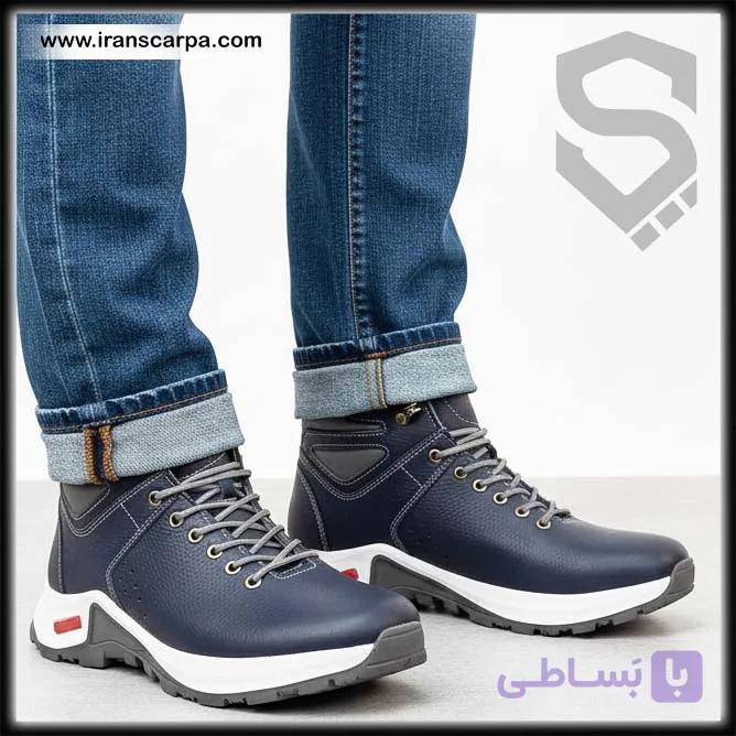 نیم بوت چرم مردانه مدل لیها — تصویر 1