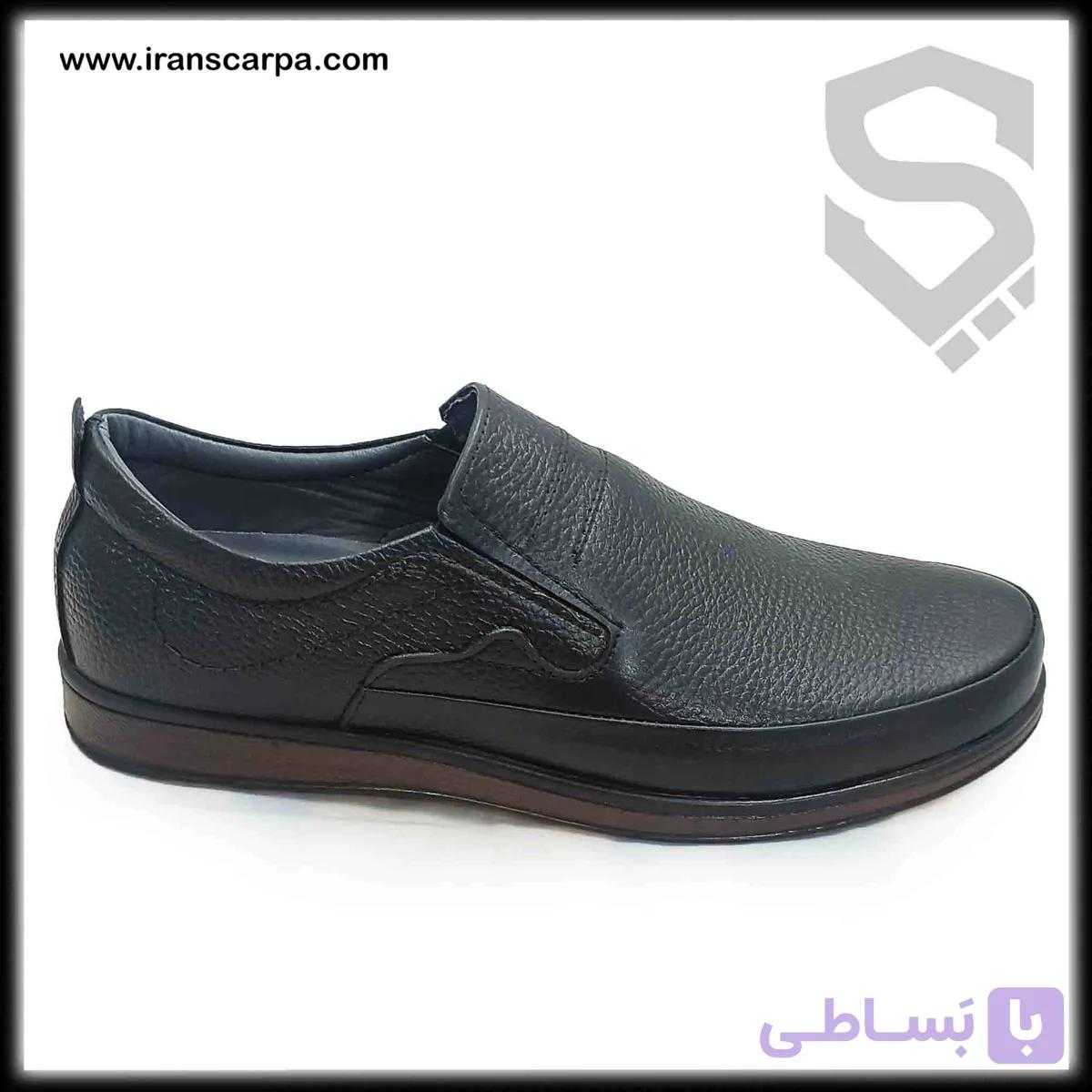 کفش چرم مردانه اداری مدل دیرو — تصویر 1