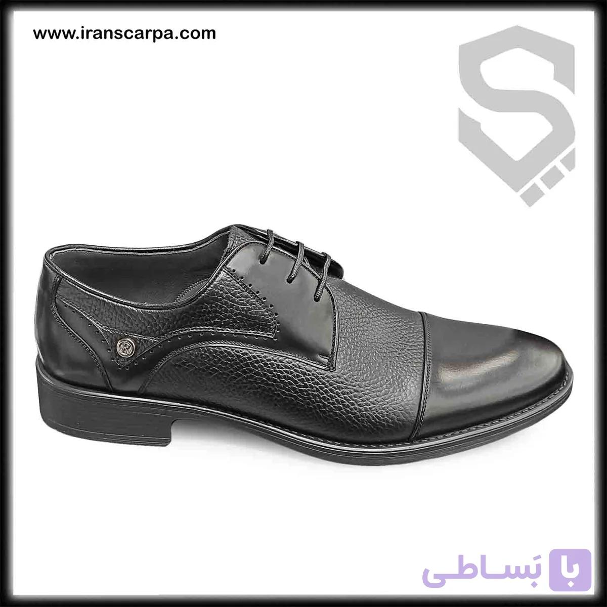 کفش چرم مردانه مجلسی مدل مهام — تصویر 1