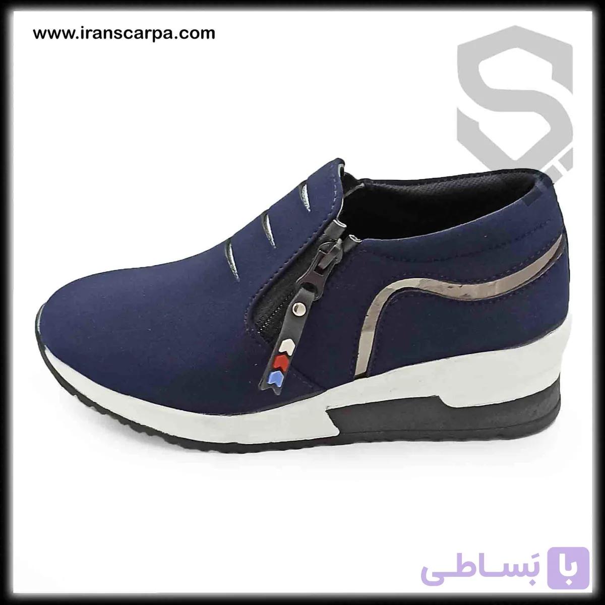 کفش زنانه اسپرت لژدار زیپی مدل سارین زیپ دار — تصویر 1
