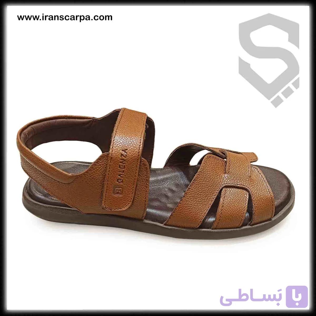 صندل مردانه چرم طبیعی مدل روم