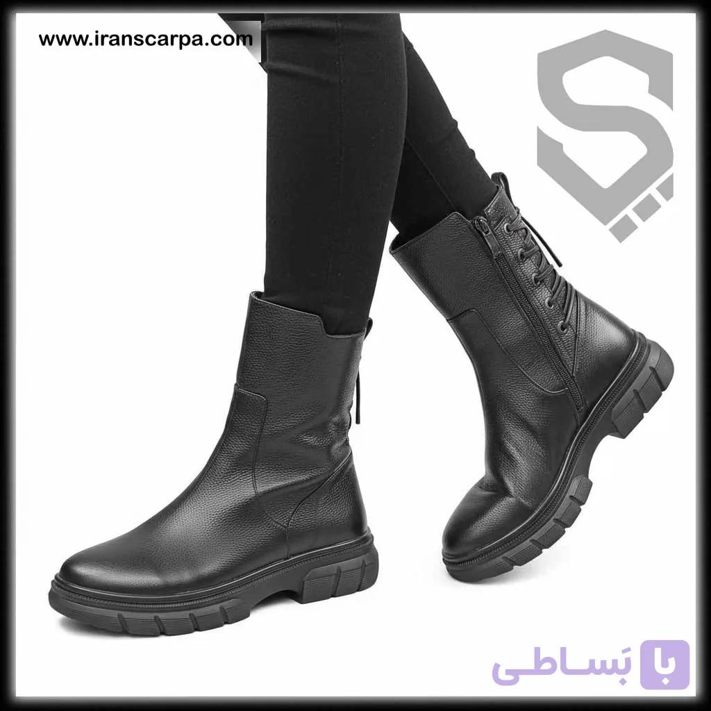 بوت چرم زنانه مدل نیلو — تصویر 1