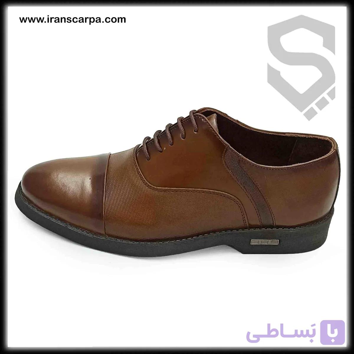 کفش چرم مردانه مجلسی مدل مونت — تصویر 1
